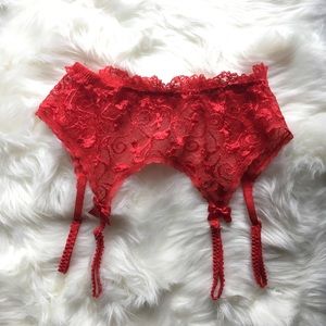 VINTAGE {Victoria's Secret} Red Garter Belt